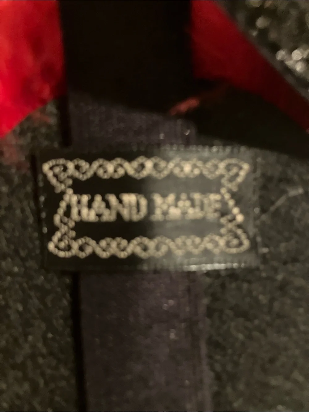 Hand made black beaded